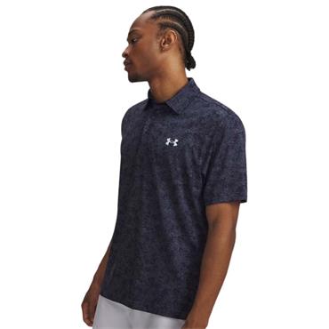 Under Armour Gents Playoff 3.0 Printed Polo Shirt Midnight (429)