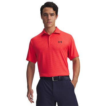 Under Armour Gents Playoff 3.0 Printed Polo Shirt Red (713)