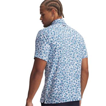 Under Armour Gents Playoff 3.0 Printed Polo Shirt White - Varsity Blue - Midnight Navy (123)