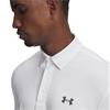 Under Armour Gents Playoff 3.0 Printed Polo Shirt White - Distant Grey - Castlerock (121)