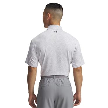 Under Armour Gents Playoff 3.0 Printed Polo Shirt White - Halo Grey (120)