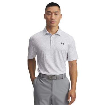 Under Armour Gents Playoff 3.0 Printed Polo Shirt White - Halo Grey (120)