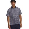 Under Armour Gents Playoff 3.0 Printed Polo Shirt White - Midnight Navy (114)