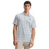 Under Armour Gents Playoff 3.0 Printed Polo Shirt White - Blue Wind - Midnight Navy (124)