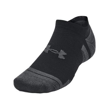 Under Armour Unisex Performance Tech 3-Pair No Show Socks Black (001)