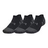 Under Armour Unisex Performance Tech 3-Pair No Show Socks Black (001)