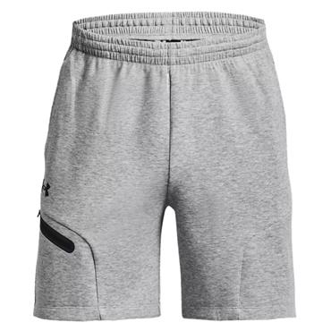 Under Armour Gents Unstoppable Fleece Shorts Mod Grey - Black (011)