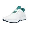 Ecco Gents Biom H5 Leather Waterproof Lace Golf Shoes White - Baygreen (61475)