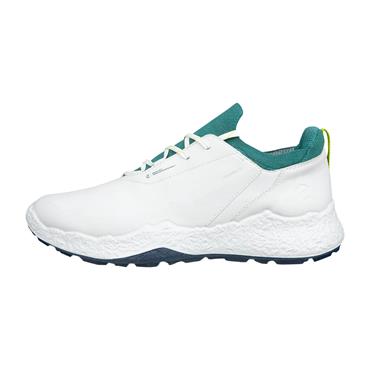 Ecco Gents Biom H5 Leather Waterproof Lace Golf Shoes White - Baygreen (61475)