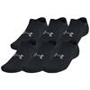 Under Armour Essential No Show 6-Pair Socks Black (001)