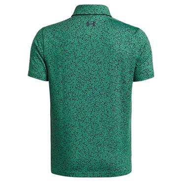 Under Armour Junior - Boys Playoff Printed Polo Shirt Team Kelly Green - Midnight Navy (305)