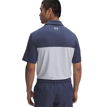 Under Armour Gents Tee To Green Color Block Polo Shirt Downpour Grey (044)