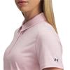 Under Armour Ladies Playoff Polo Shirt Prime Pink - Downpour Grey (647)