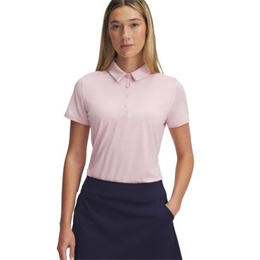 Under Armour Ladies Playoff Polo Shirt Prime Pink - Downpour Grey (647)