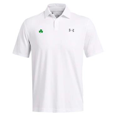 Under Armour Gents Tee To Green Shamrock Polo Shirt White (100)