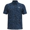Under Armour Gents Tee To Green Printed Polo Shirt Blue (415)