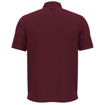 Under Armour Gents Tee To Green Printed Polo Shirt Racer Red - Black (713)