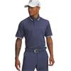 Under Armour Gents Playoff 3.0 Rib Polo Shirt Downpour Grey - Prime Pink (044)