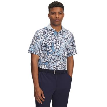 Under Armour Gents Drive Chill Printed Polo Shirt Blue (453)