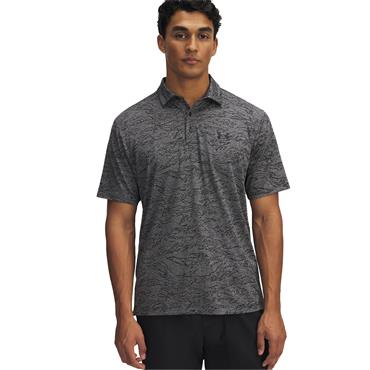 Under Armour Gents Playoff Jacquard Polo Shirt Black - Steel (001)
