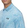 Under Armour Gents Playoff Jacquard Polo Shirt Stream - Ether Blue (494)