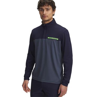 Under Armour Gents Tee To Green ¼ Zip Midnight Navy - Downpour Grey (411)