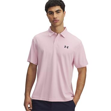 Under Armour Gents Tee To Green Pique Polo Shirt Prime Pink (647)