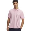 Under Armour Gents Tee To Green Pique Polo Shirt Prime Pink (647)