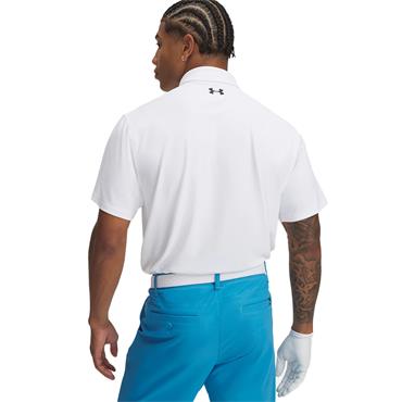 Under Armour Gents Tee To Green Pique Polo Shirt White - Black (100)