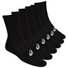 ASICS Unisex Crew 6-Pair Socks Black