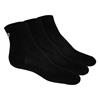 ASICS Unisex Quarter 3-Pair Socks Black