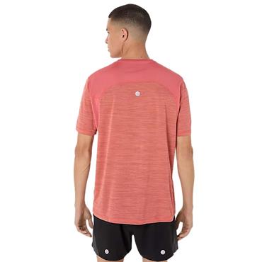 ASICS Gents Road Short Sleeve Top Piedmont Dark Pink Clay
