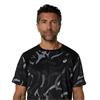 ASICS Gents Road All Over Print Short Sleeve Top Black