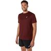 ASICS Gents Core Short Sleeve Top Dark Red Planet