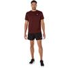 ASICS Gents Core Short Sleeve Top Dark Red Planet