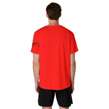 ASICS Gents Icon Short Sleeve Top Flash Red