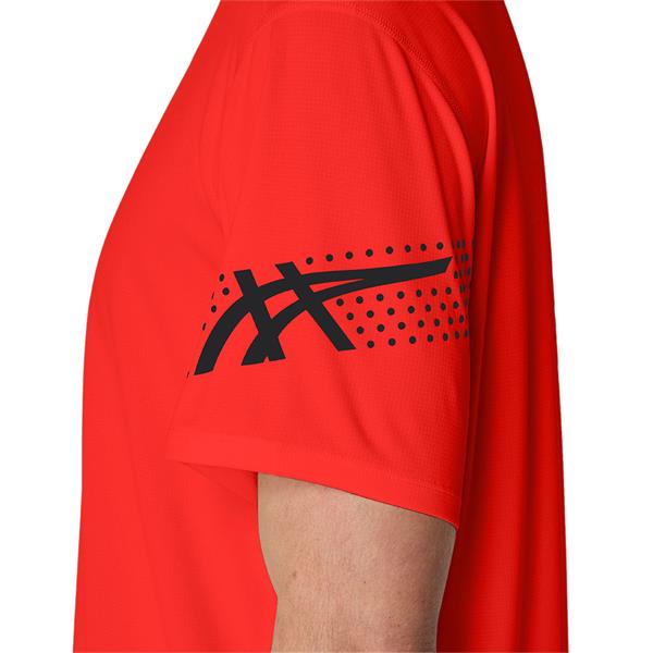 ASICS Gents Icon Short Sleeve Top Flash Red