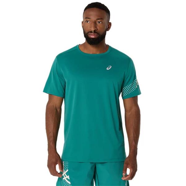 ASICS Gents Icon Short Sleeve Top Rainy Lake 2011D239