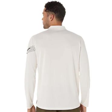 ASICS Gents Icon Long Sleeve ½ Zip Top Cream