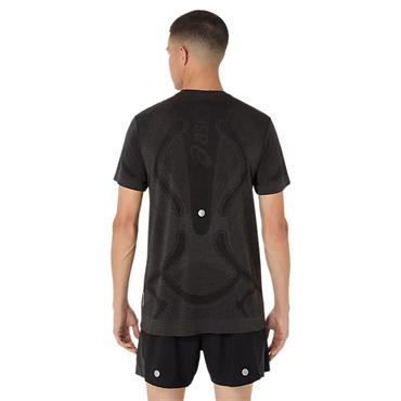 Asics Gents Road Seamless Short Sleeve Top Performance Black