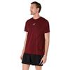 Asics Gents Road Seamless Short Sleeve Top Dark Red Planet