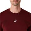 Asics Gents Road Seamless Short Sleeve Top Dark Red Planet