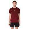 Asics Gents Road Seamless Short Sleeve Top Dark Red Planet