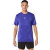 Asics Gents Road Seamless Short Sleeve Top Cobalt Burst - Eggplant