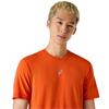 ASICS Gents Road Seamless Short Sleeve Top Energy Organge 