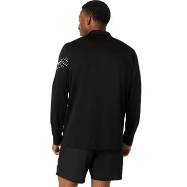 ASICS Gents Icon LS 1/2 Zip Top Performance Black