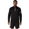 ASICS Gents Icon LS 1/2 Zip Top Performance Black