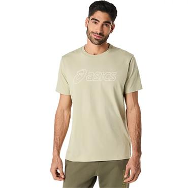 ASICS Gents Logo Short Sleeve T-Shirt Mantle Green 