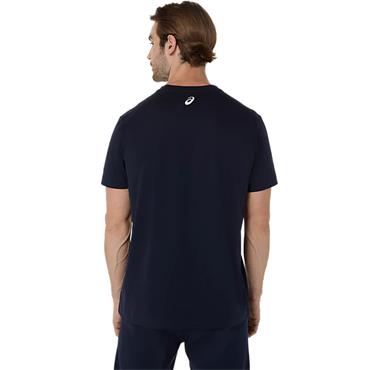 ASICS Gents Logo Short Sleeve T-Shirt Midnight Birch