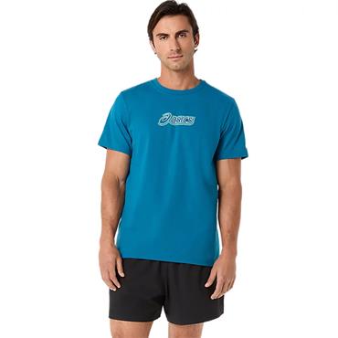 ASICS Gents Logo Graphic T Shirt Dark Teal